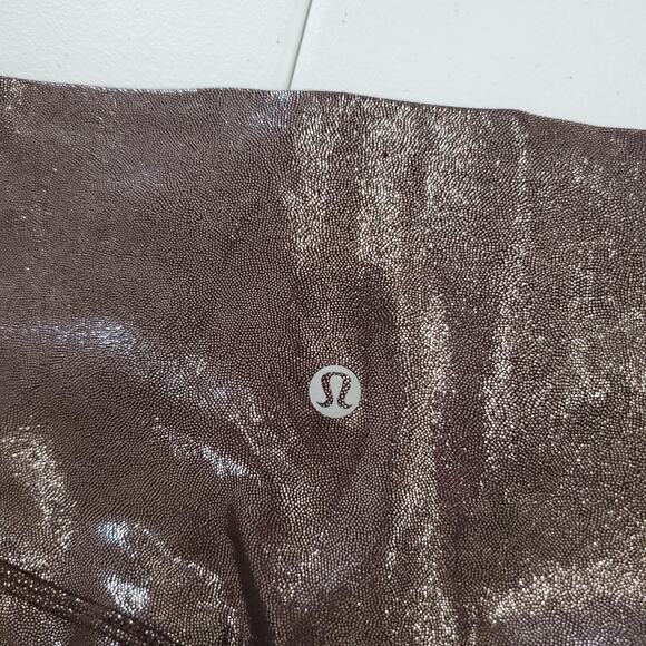 Lululemon Leggings Align High Rise 25" Womens 4 Brown Espresso Shine Workout - Picture 7 of 8